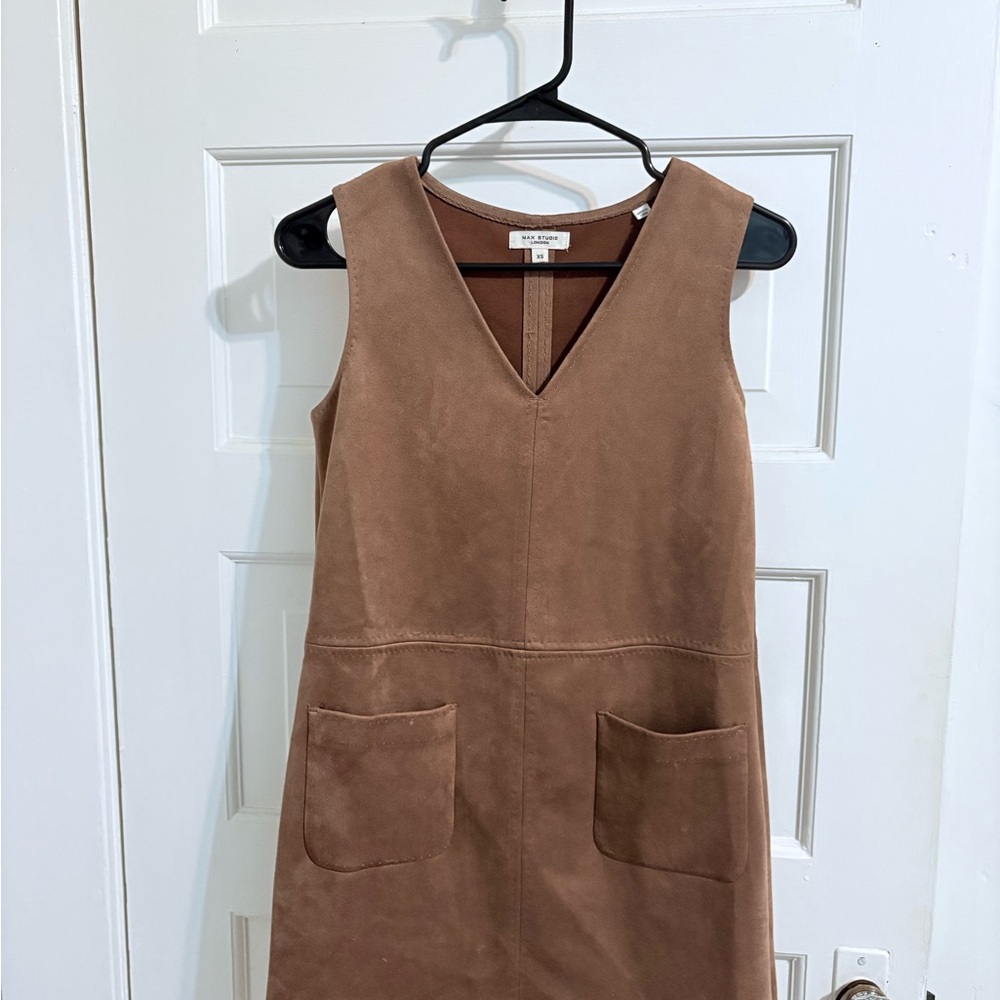 Max Studio Tan Sleeveless Mini Dress